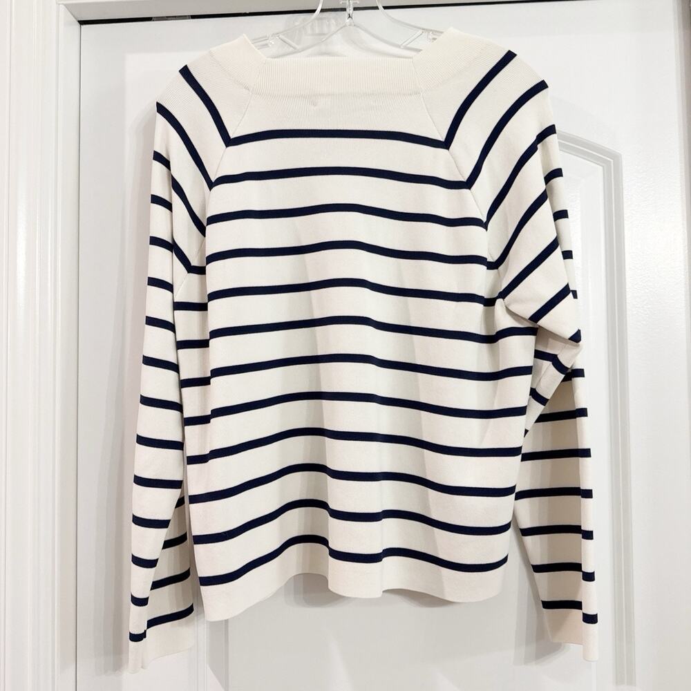 Ralph Lauren LRL Knit Top Nautical Preppy Striped Boat Neck Sweater Plus Size 2X - Picture 3 of 8